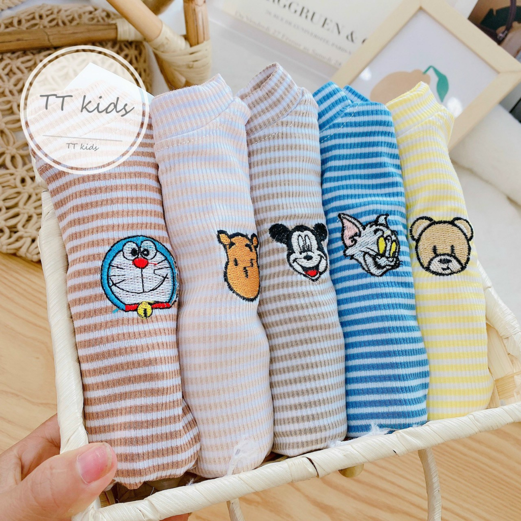 Áo thu đông chất tăm lạnh đẹp, áo giữ nhiệt cho bé trai bé gái từ 6-16kg