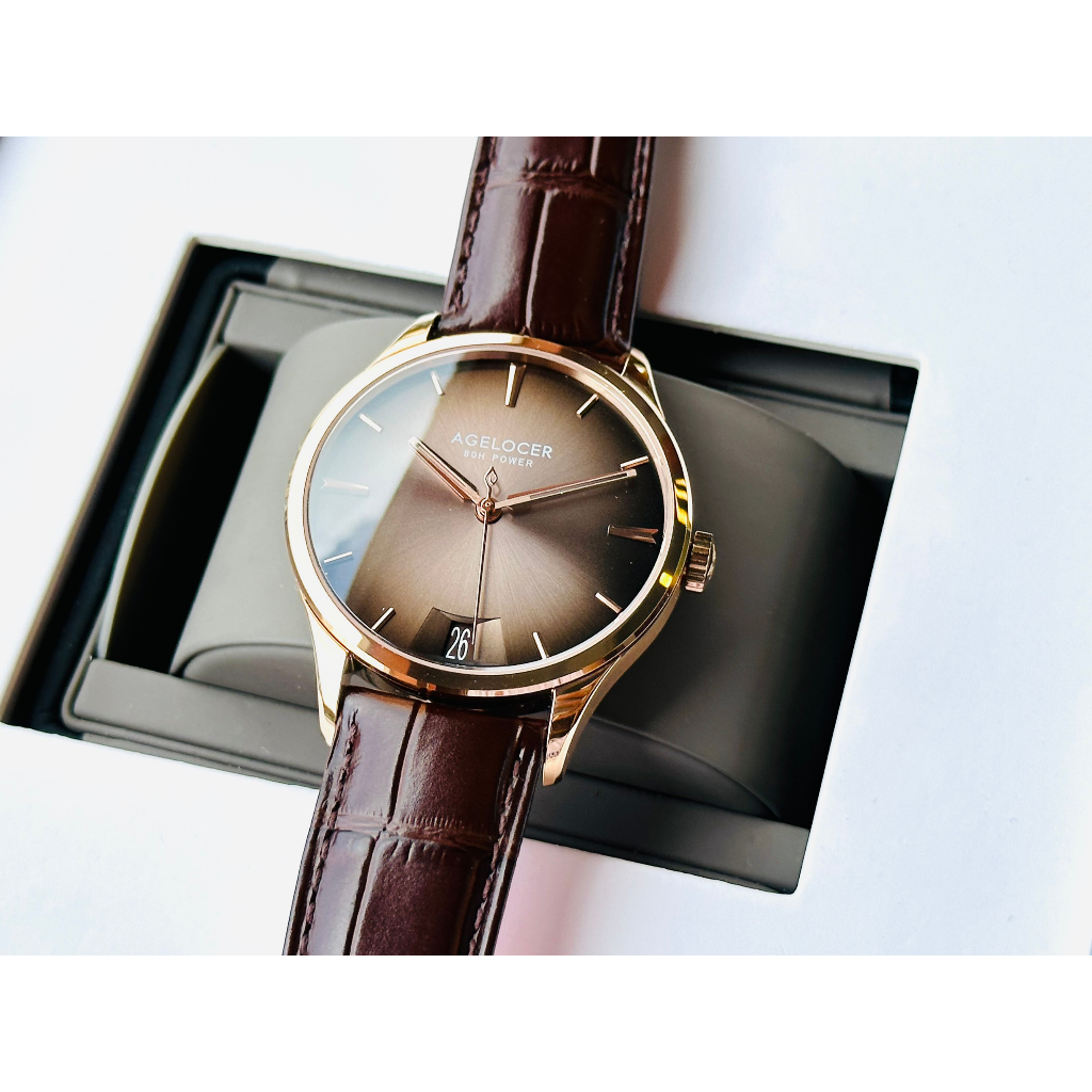 Đồng hồ nam dây da Agelocer Budapest