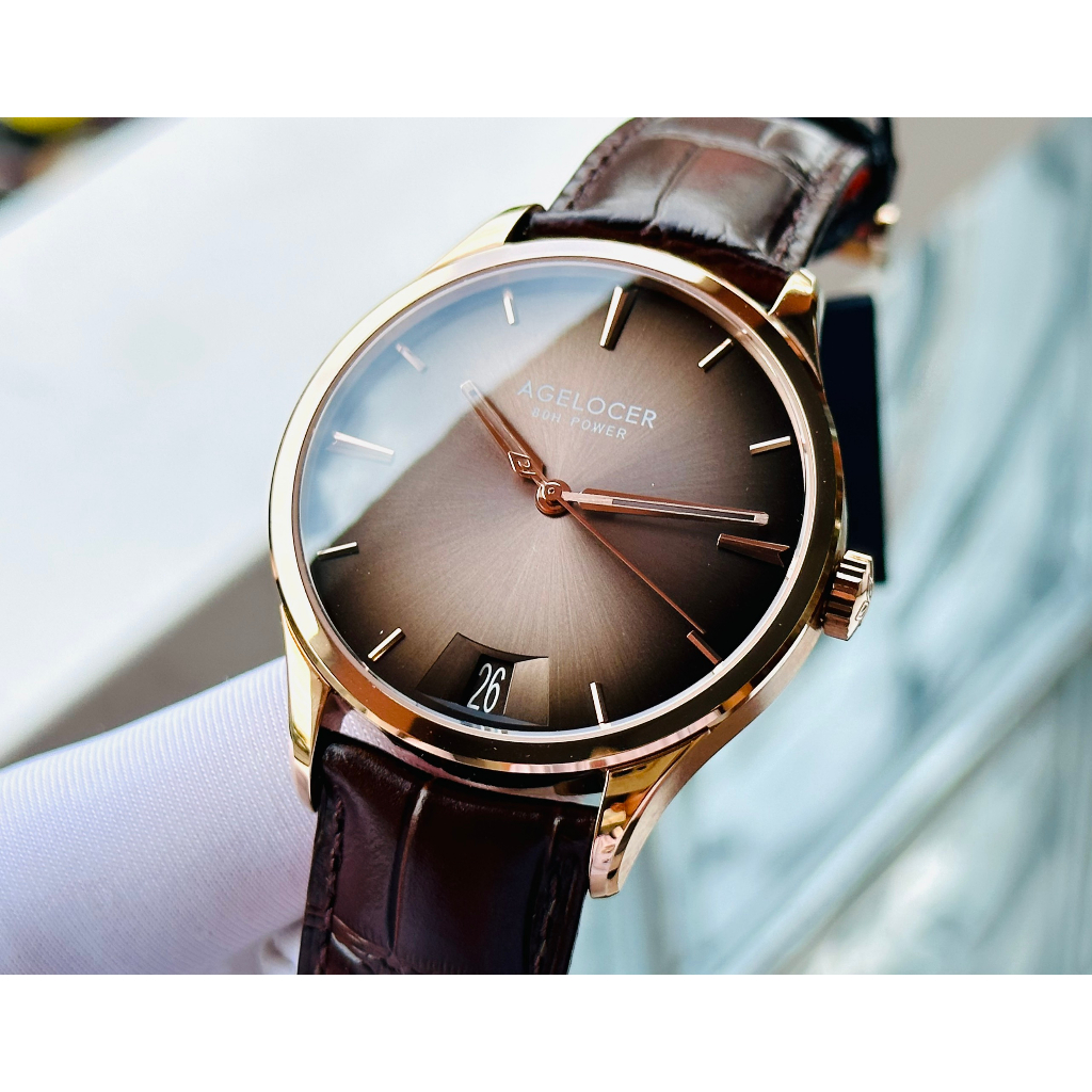 Đồng hồ nam dây da Agelocer Budapest