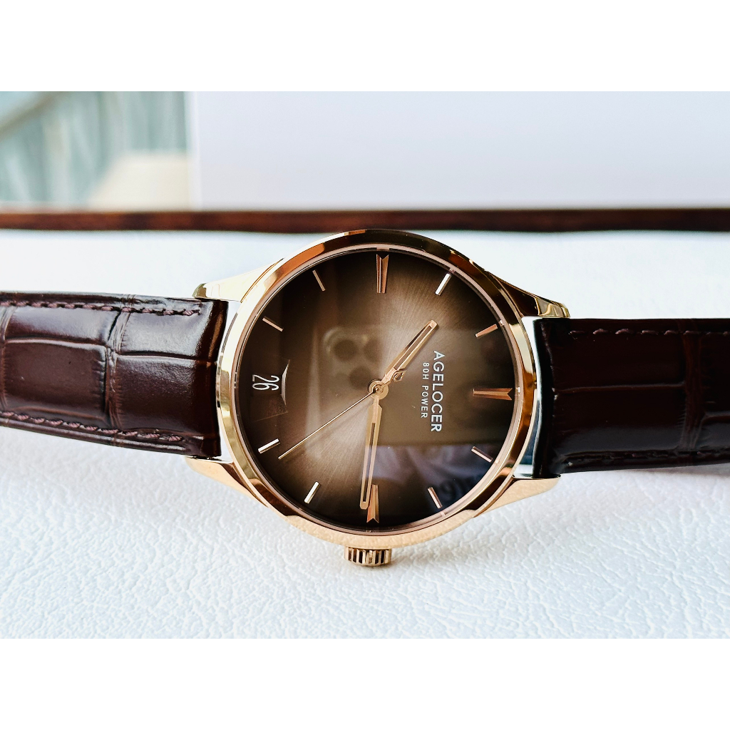 Đồng hồ nam dây da Agelocer Budapest