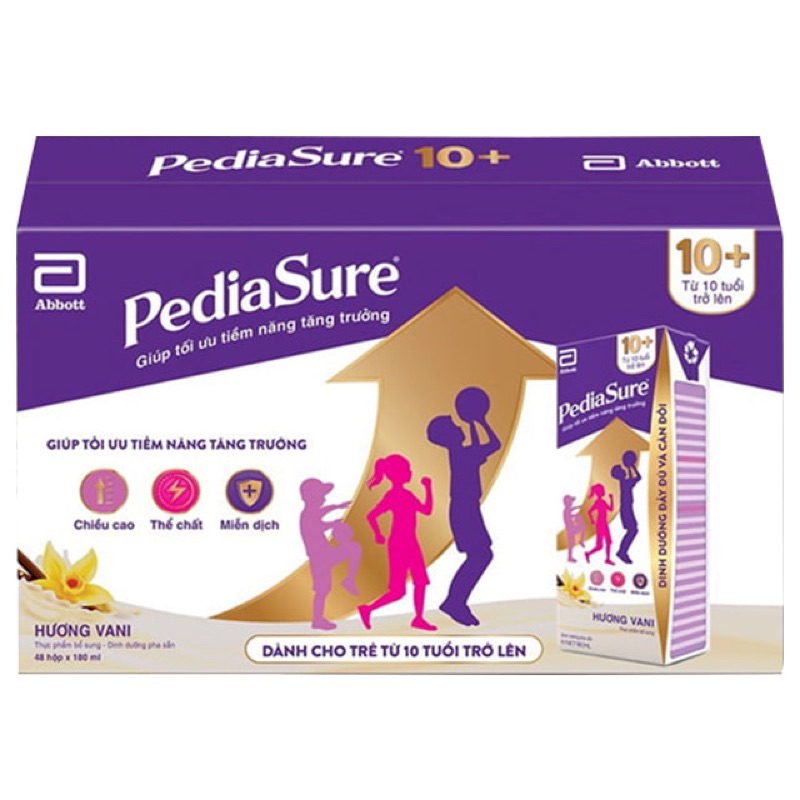 Thùng 48 hộp sữa dinh dưỡng Pediasure 10+ 180ml