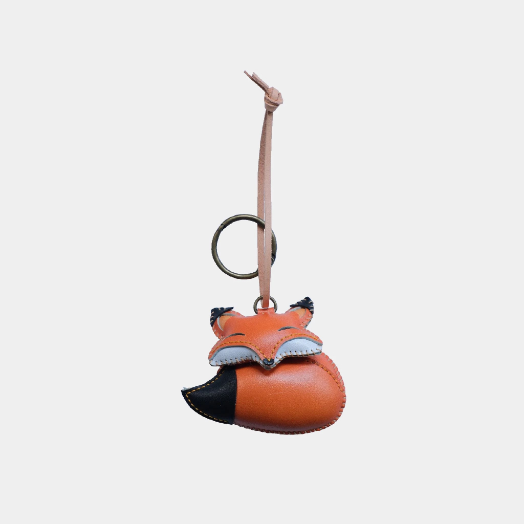Móc Khóa Da Thủ Công TICK & PICK Túi Xách, Balo, Chìa Khóa Thiết Kế Thú Bông Dễ Thương Hình Con Cáo - Fox
