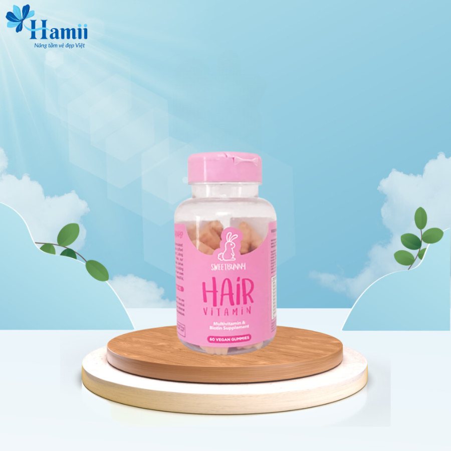 Kẹo Gấu Hỗ Trợ Mọc Tóc Sweet Bunny Hair Vitamines 60 Viên Mỹ