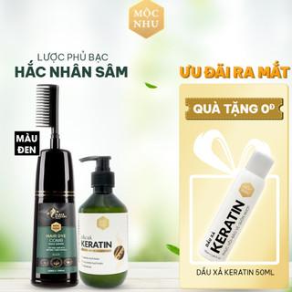 Combo Lược Phủ Bạc và Dầu Xả Keratin - Dầu Dừa Hương Nhu Mộc Nhu