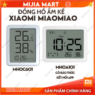 ✅ Đồng hồ để bàn xiaomi kết hợp nhiệt ẩm kế miao miao. Màn hình LCD lớn 4.6 inch