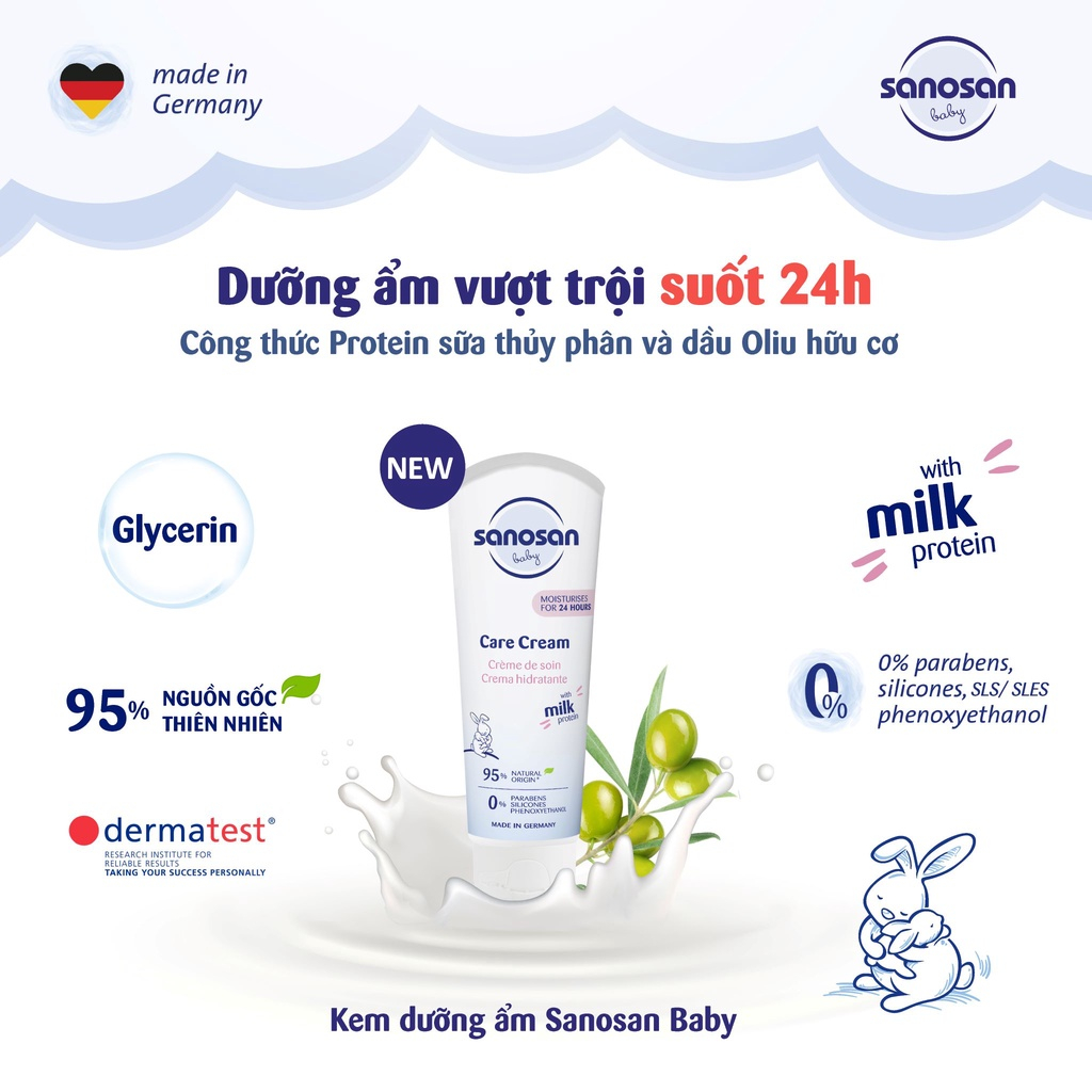 Kem dưỡng ẩm cho bé Sanosan (100ml)