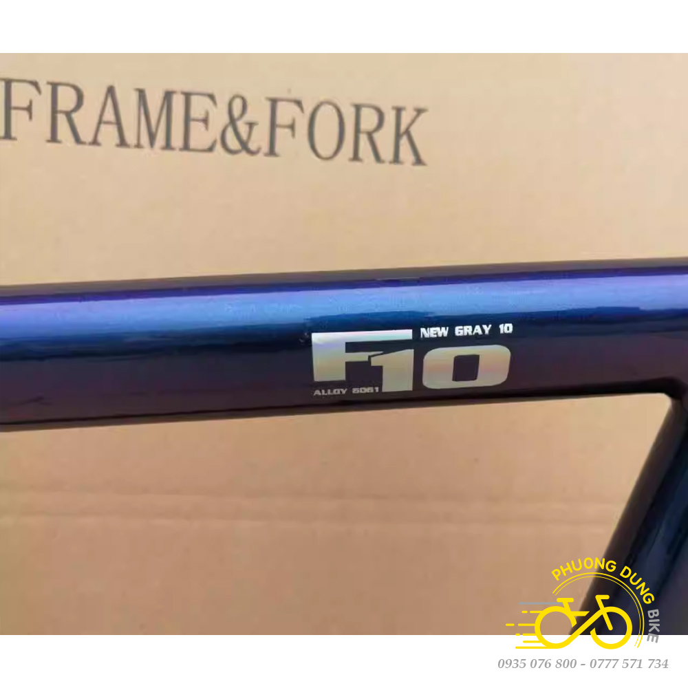 Khung sườn nhôm xe đạp Fixed Gear GRAY F10