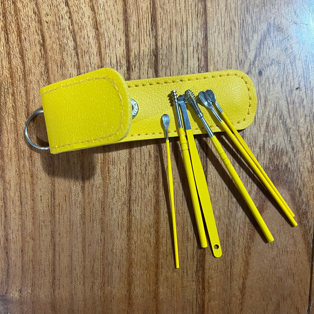 PVN42578 Dụng cụ lấy ráy tai 6 món bằng thép không rỉ- bộ ngoáy tai chuyên dụng inox