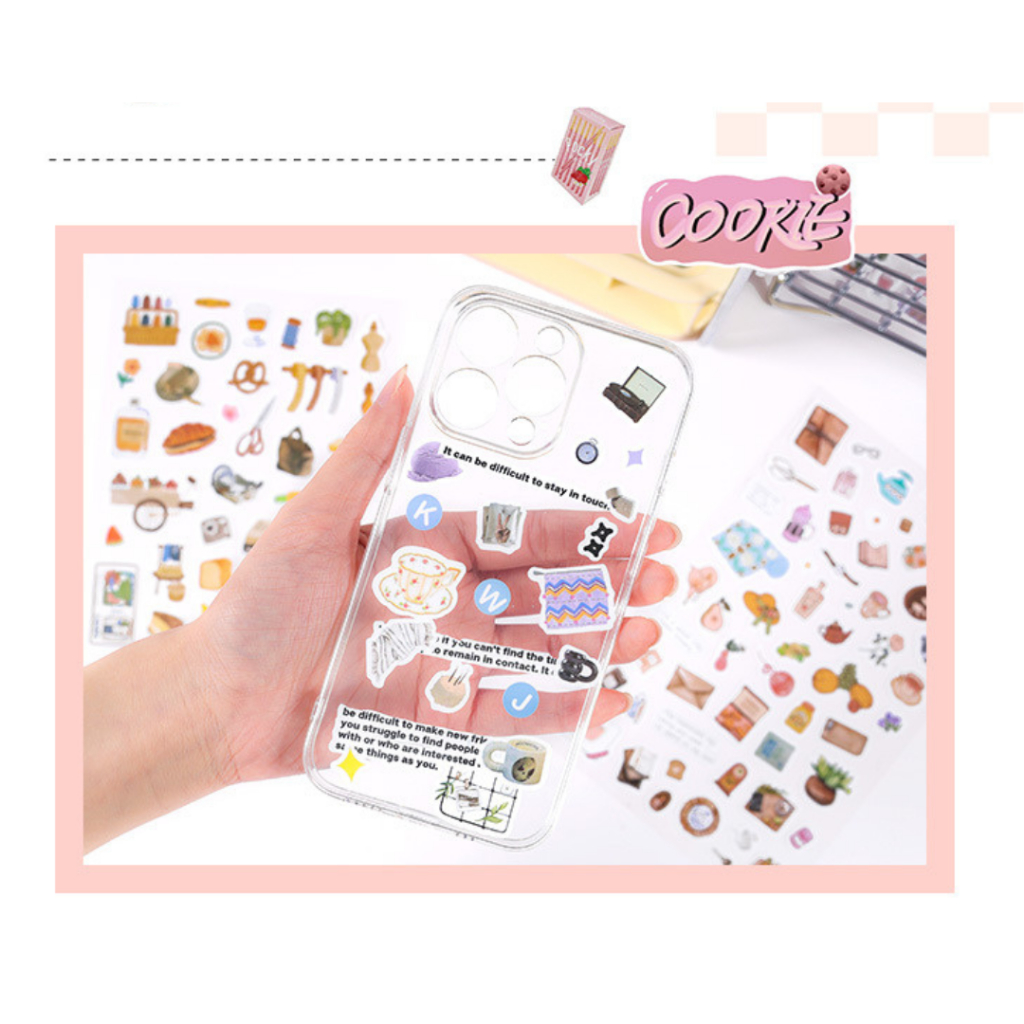 Stickers - Tờ Nhãn Dán Convenience Store Nhiều Hoạ Tiết Nhỏ Trang Trí Bullet Journals