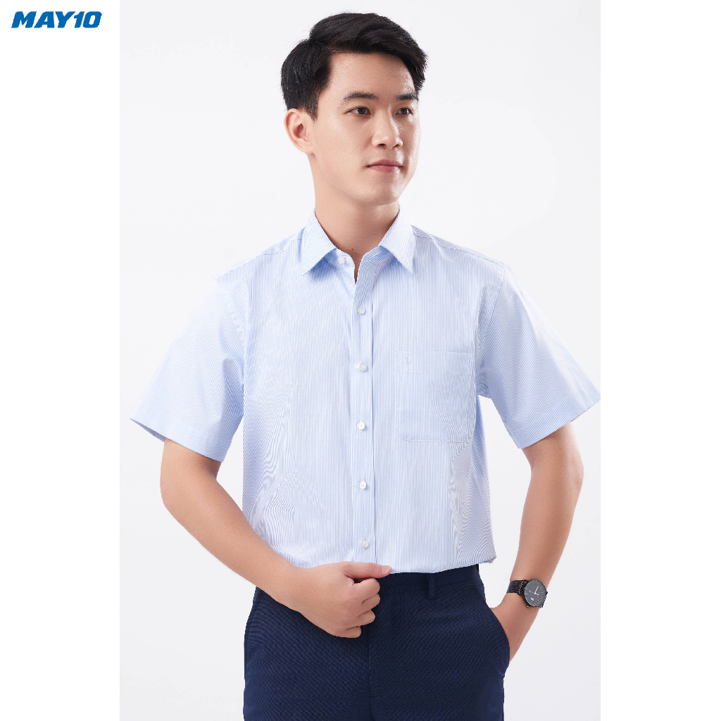 Áo sơ mi nam cộc tay May 10 form Regular mã 010121029 222