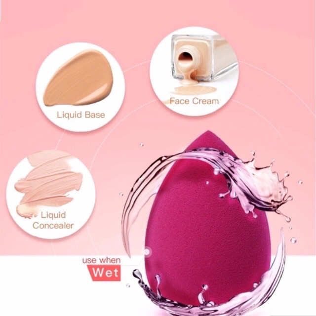 Mút Tán Kem Hình Quả Trứng Cắt Chéo Nhiều Màu Siêu Mềm Mại Đáng Yêu Tán Kem Nhanh Tiện Lợi, Nở To Khi Nhúng Nước