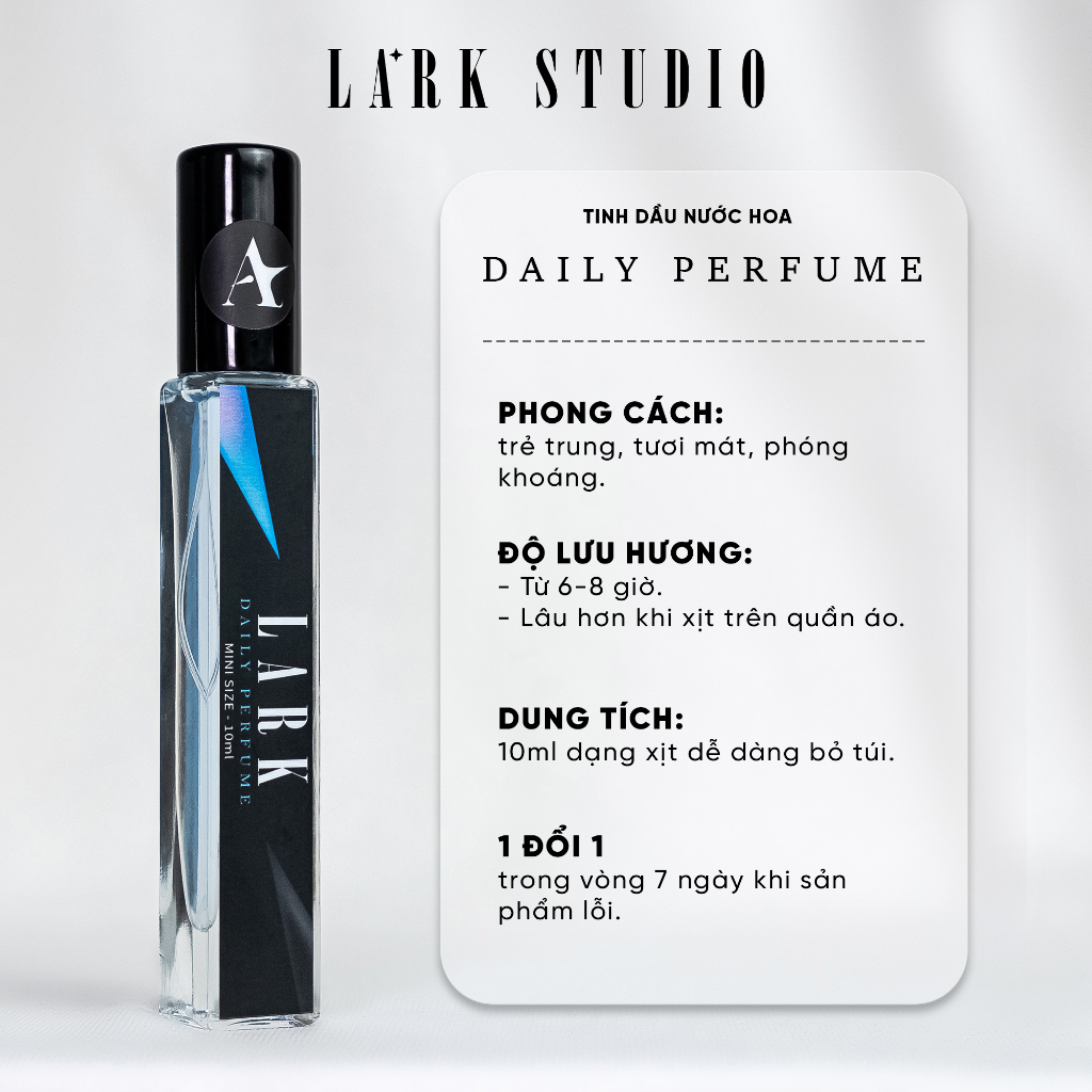 Tinh dầu nước hoa nam DAILY PERFUME - 10ml - LARK STUDIO