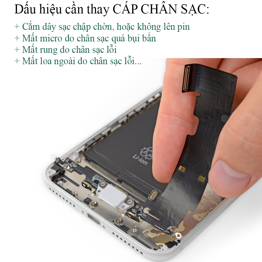 Cáp chân sạc dùng cho ĐT 6G/ 6S/ 6 Plus/ 6S Plus/ 7G/ 7 Plus/ 8G/ 8 Plus  Xs/ XsMax