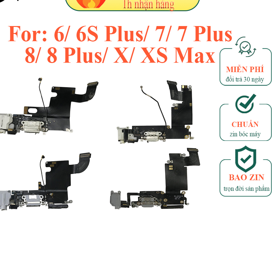 Cáp chân sạc dùng cho ĐT 6G/ 6S/ 6 Plus/ 6S Plus/ 7G/ 7 Plus/ 8G/ 8 Plus  Xs/ XsMax