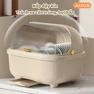 Hộp đựng chén bát đĩa có nắp đậy, tủ bếp chống côn trùng, bụi bẩn, Giá đựng bát đũa thoát nước ngăn ẩm mốc thông minh
