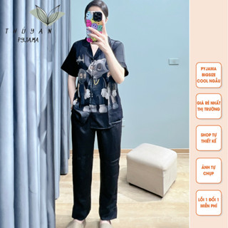 Bộ Pijama Bigsize hình 4 chú chuột cộc dài mặc nhà dành cho nữ có size từ 40kg đến 90kg