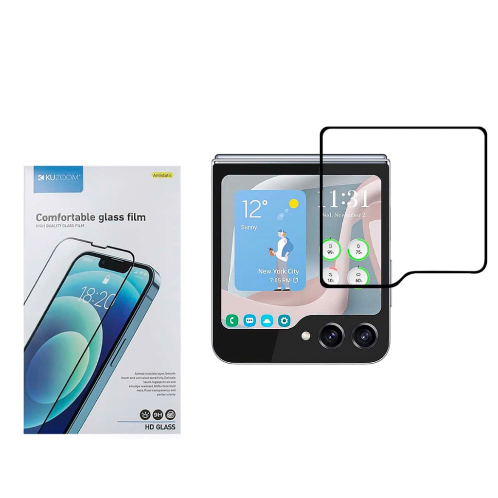 💕CHÍNH HÃNG💕 Dán kính cường lực Kuzoom Samsung Z Fold 5 /Z Flip 5 4 3 full màn hình siêu bảo vệ dán camera