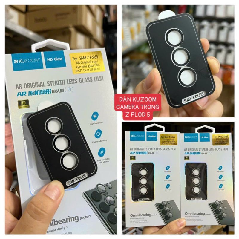 💕CHÍNH HÃNG💕 Dán kính cường lực Kuzoom Samsung Z Fold 5 /Z Flip 5 4 3 full màn hình siêu bảo vệ dán camera