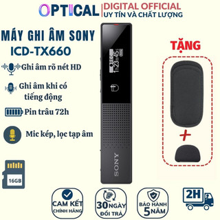 Máy ghi âm SONY TX660 chính hãng, ghi âm liên tục 825h, thiết kế nhỏ gọn, ghi âm chất lượng cao