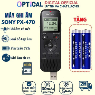 Máy ghi âm SONY PX470 chính hãng, kích hoạt ghi âm bằng giọng nói, thu âm khoảng cách xa, BH 5 Năm