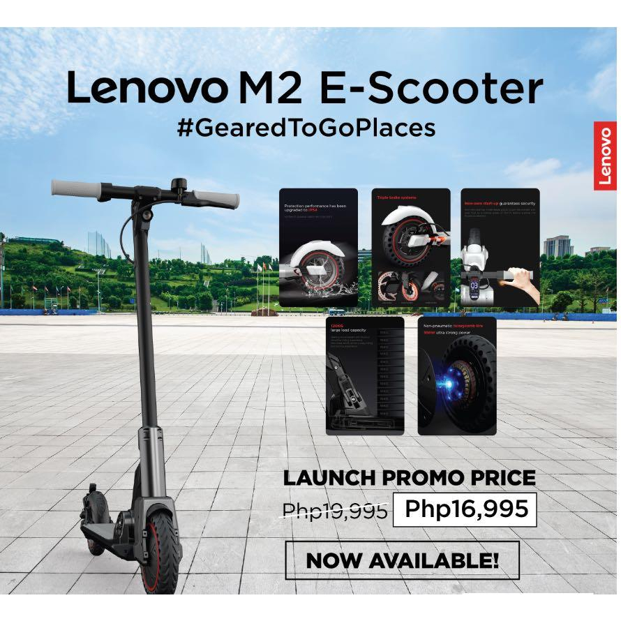 XE ĐIỆN THÔNG MINH SCOOTER LENOVO M2 - MÀU ĐEN