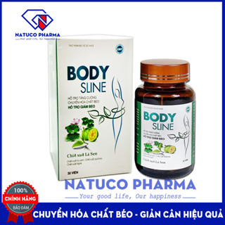 Body Sline Viên uống giảm cân - Thành phần thảo dược - giúp giảm béo hiệu quả - Hộp 30 viên chuẩn GMP NATUCO PHARMA