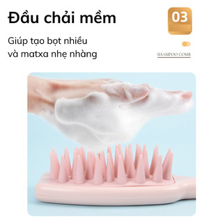 Lược chải tóc massage da đầu, lược chải tóc ướt và tóc khô