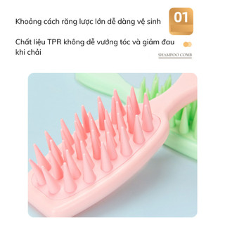 Lược chải tóc massage da đầu, lược chải tóc ướt và tóc khô