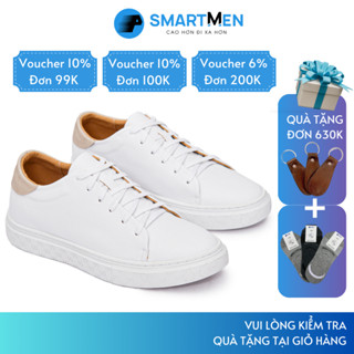 Giày thể thao Tăng chiều cao SMARTMEN STAR-04 Trắng