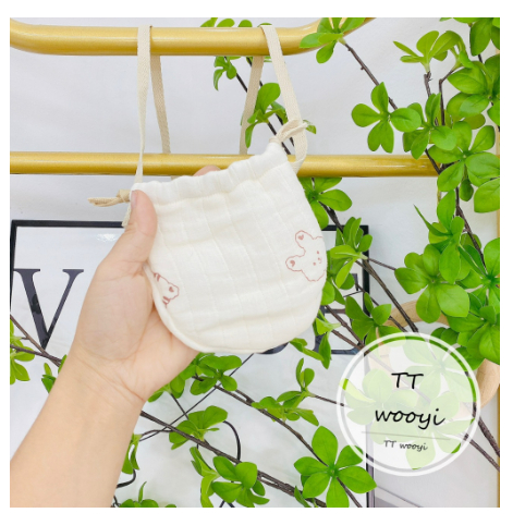 Túi đựng tỏi muslin cao cấp size to cho bé