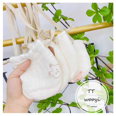 Túi đựng tỏi muslin cao cấp size to cho bé