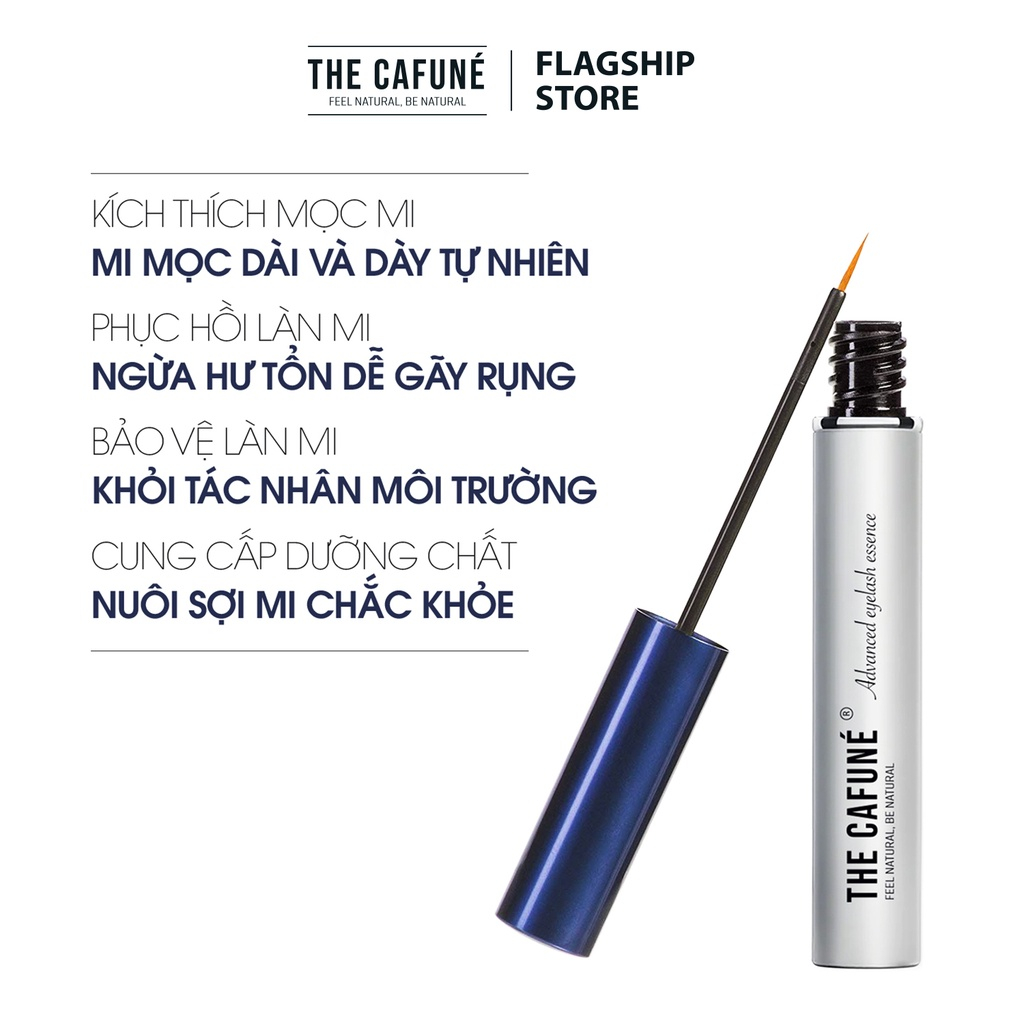 Tinh Chất Dưỡng Mi The Cafuné, Giúp Mi Mọc Dài Dày Tự Nhiên, Phục Hồi Và Ngăn Ngừa Rụng Mi 5ml - Vegan society