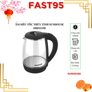 Ấm siêu tốc thủy tinh 1.8L Sunhouse SHD1215 hàng chính hãng giá tốt