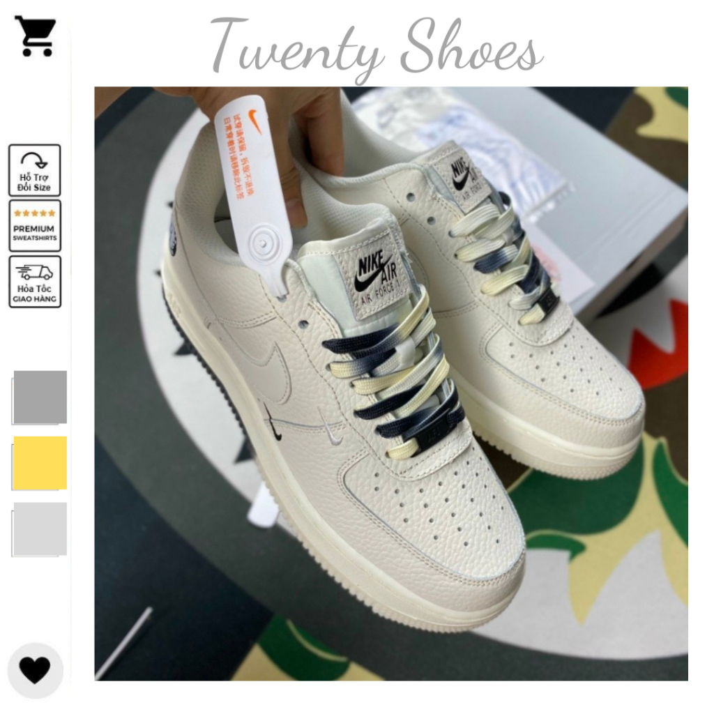 Giày Nike_Âm Dương AF1, Giày Air Force 1 Dây Thừng AF1 Thể Thao Nam Nữ