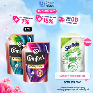 Nước Xả Vải Comfort Chống Nhăn túi 2.7L
