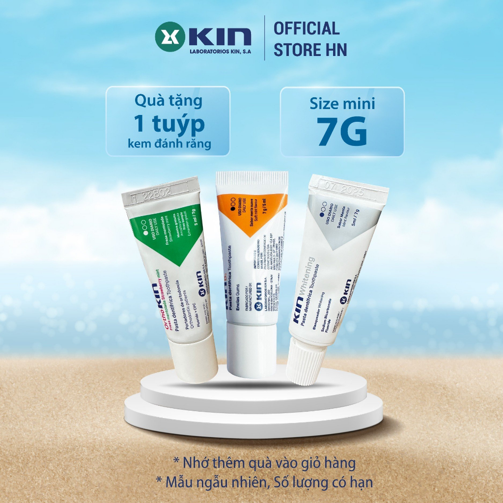 [QUÀ TẶNG KHÔNG BÁN] 1 Kem Đánh Răng KIN B5, Ortho, Whitening Size Mini 7g, mẫu ngẫu nhiên