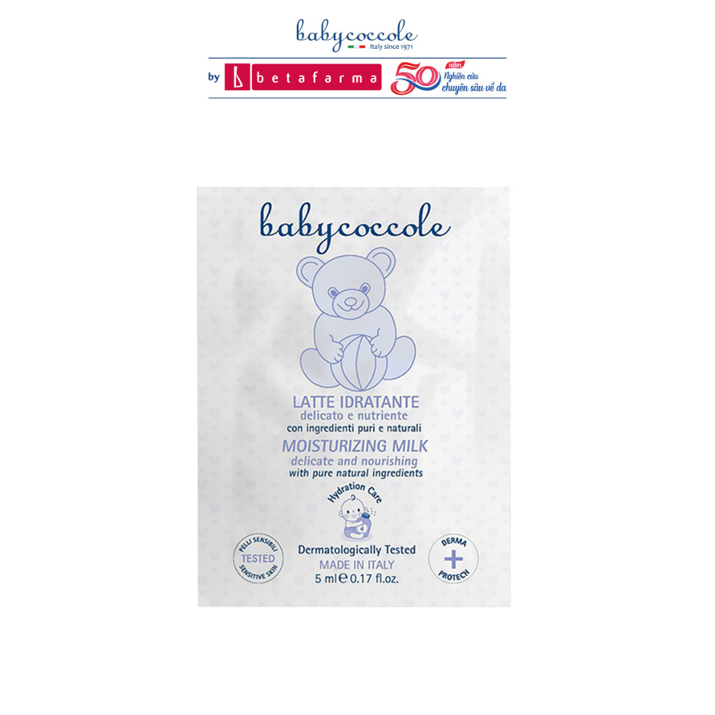 Sữa dưỡng thể cho bé Babycoccole 0M+ chiết xuất hạnh nhân gói du lịch 5ml