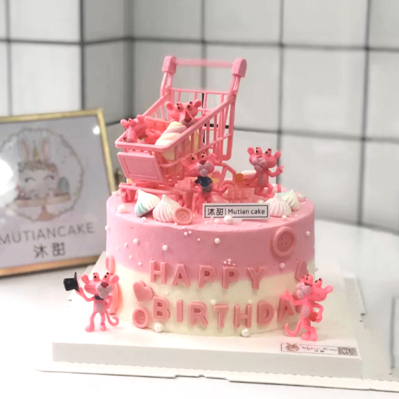 Bộ 6 Mô Hình Báo Hồng, Nhiều Tư Thế Đáng Yêu Cute, Mô Hình Mini Decor Trang Trí Phòng Học, Bàn Làm Việc