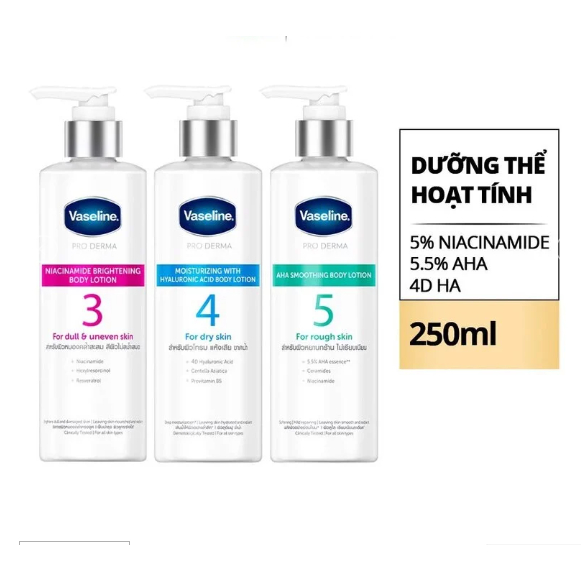 Sữa Dưỡng Thể Hoạt Tính Vaseline Pro Derma