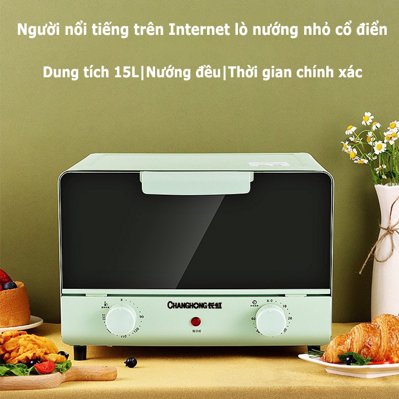 Lò nướng điện đa năng 15L - Công suất 780W ,lò vi sóng，nướng nhanh chóng - Bảo hành 12 tháng - Hàng chính hãng