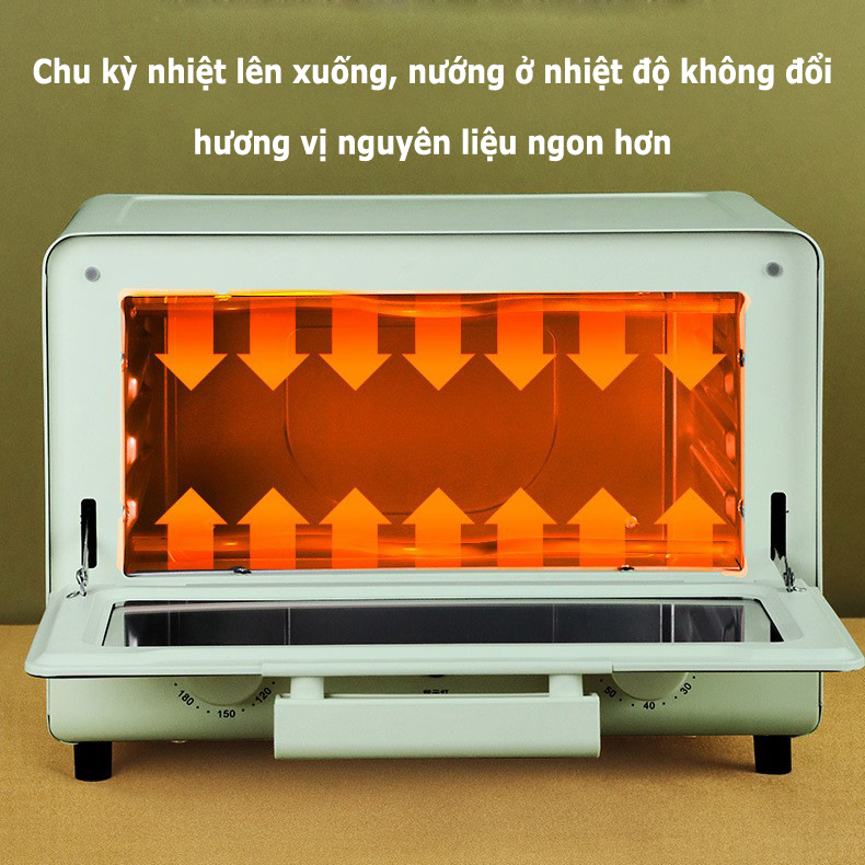Lò nướng điện đa năng 15L - Công suất 780W ,lò vi sóng，nướng nhanh chóng - Bảo hành 12 tháng - Hàng chính hãng
