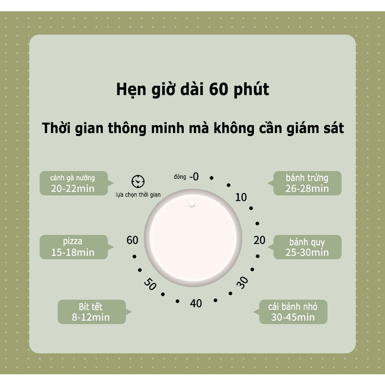 Lò nướng điện đa năng 15L - Công suất 780W ,lò vi sóng，nướng nhanh chóng - Bảo hành 12 tháng - Hàng chính hãng