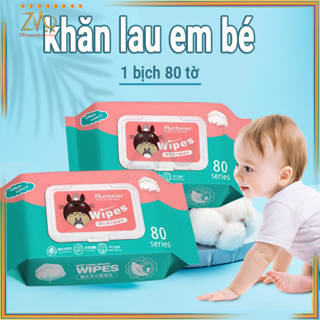 Khăn giấy ướt, khăn giấy ướt 80 tờ, giấy ướt Baby Wipes, khăn mềm ẩm