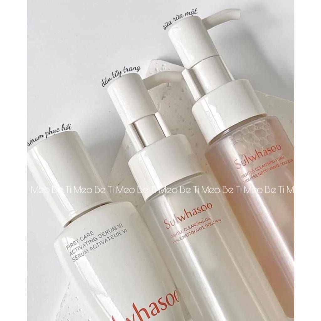 Sữa rửa mặt và dầu tẩy trang dịu nhẹ Sulwhasoo Gentle Cleansing mẫu mới
