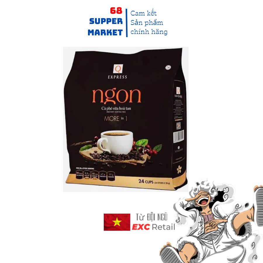Cà phê Trần Quang NGON 24 Bịch x 20gr (date mới)