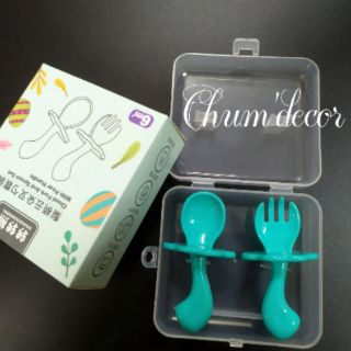 Bộ thìa dĩa tập xúc cho bé misuta, babylove...xA6