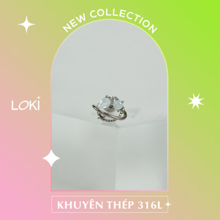 Khuyên tai đá opal space loki