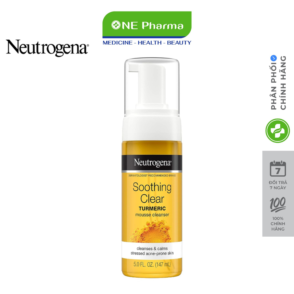 Sữa Rửa Mặt Tạo Bọt Neutrogena Calme Curcuma150ml