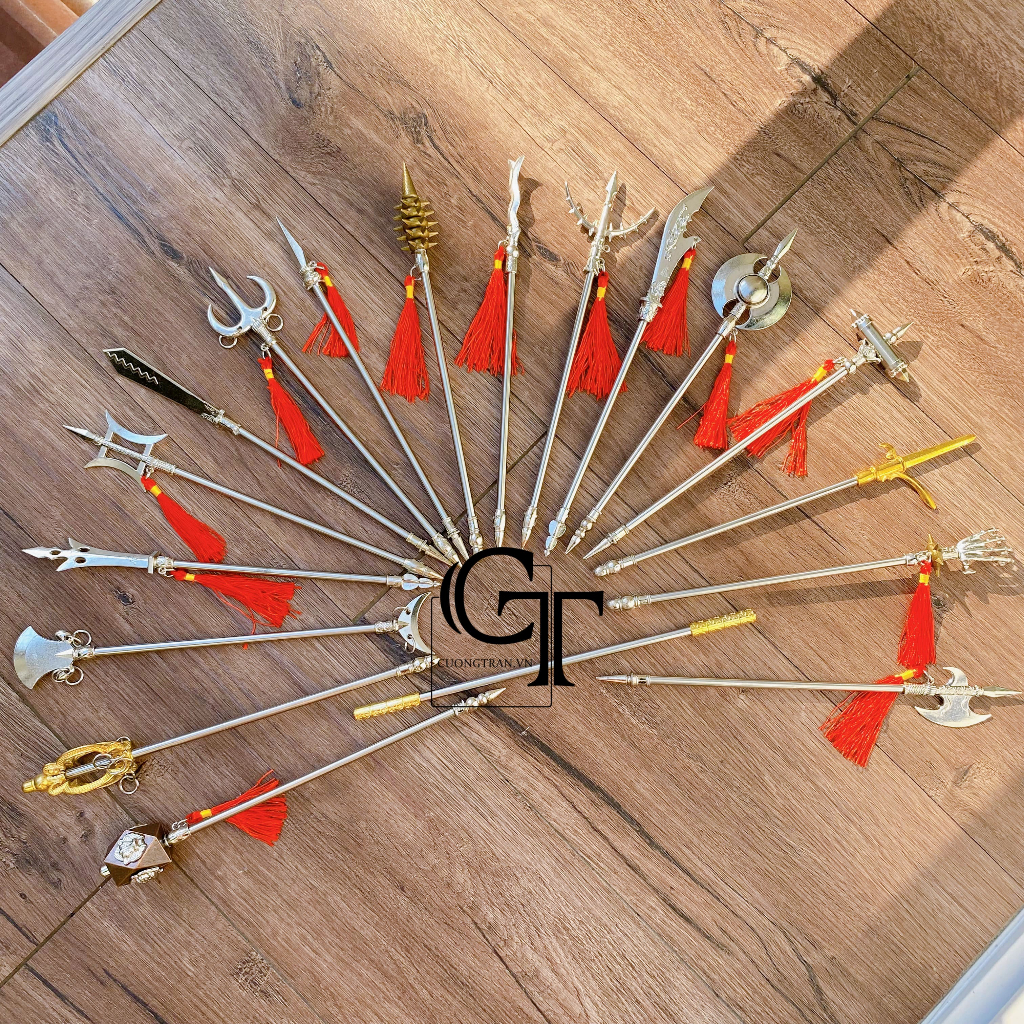 1 set 18 món mô hình binh kh.í v.ũ kh.í Tam Quốc Chí | Tây Du Ký | Size 23-24cm