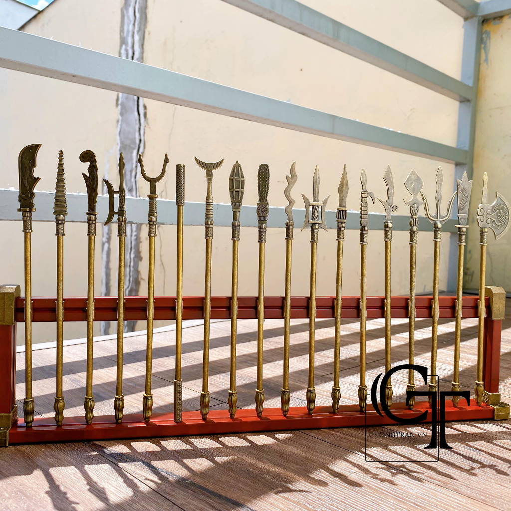 1 set 18 món mô hình binh kh.í v.ũ kh.í Tam Quốc Chí | Tây Du Ký | Size 23-24cm